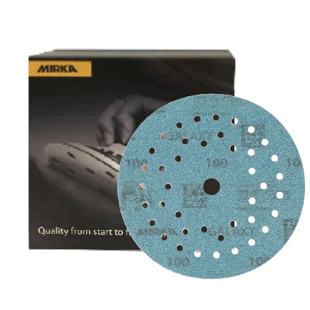 6" 180 Grit Mirka Galaxy Multifit 42-Hole Grip Sanding Discs, FY-5MF Series