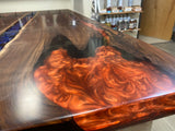 Handcrafted Walnut Epoxy Dining Table furniture