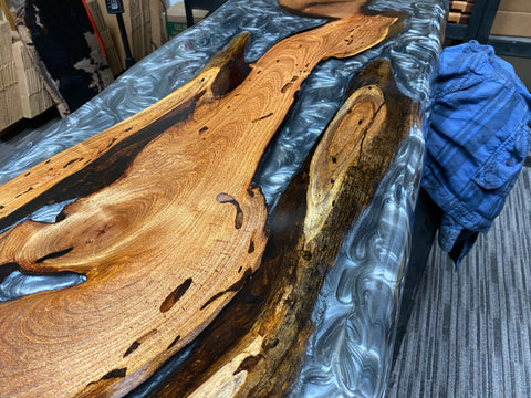 Handcrafted Mesquite Epoxy Coffee Table furniture