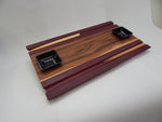 Sushi Board - Purpleheart and Hickory with Chopstick grooves