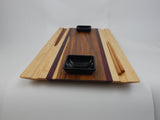 Sushi Board - Hickory, Purpleheart and Maple with Chopstick grooves