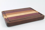 Edge Grain - Walnut, Cherry, Purpleheart & Maple.