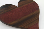 Heart shaped cutting board. Walnut & Purpleheart wood!
