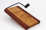 Wood Cheese Slicer/Cutter - Cherry and Purpleheart, Lasered, Mouse stealing cheese