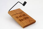 Wood Cheese Slicer/Cutter - Solid Cherry, Lasered, Its not easy being cheesy