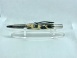 Handcrafted Pen with burl wood and black and white resin