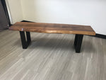 Handcrafted Walnut Wood Bench / Coffee Table Furniture