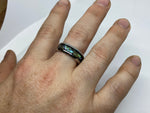 Stainless Steal Ring with Crushed Opal