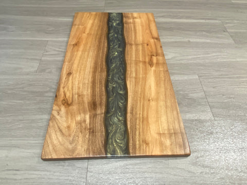 Epoxy Resin Charcuterie Board - Arizona Mesquite Wood