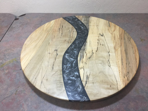 Spalted Maple Resin Inlayed Lazy Susan